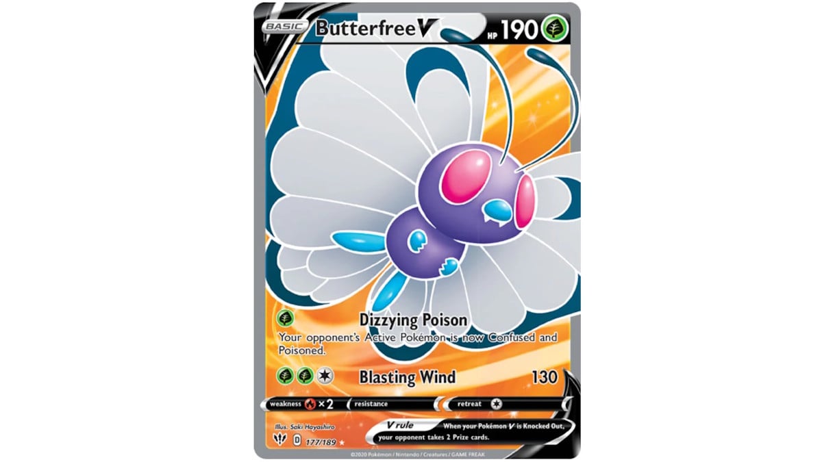 Darkness Ablaze Butterfree in PTCG.