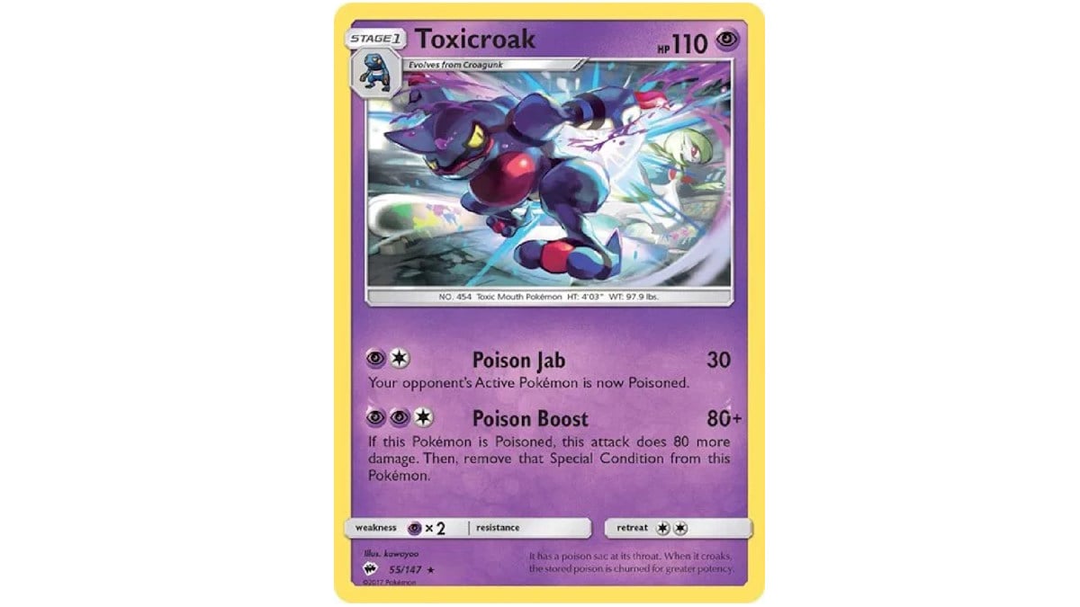 Toxicroak from the PTCG.