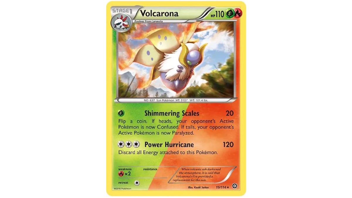 Volcarona from the PTCG.