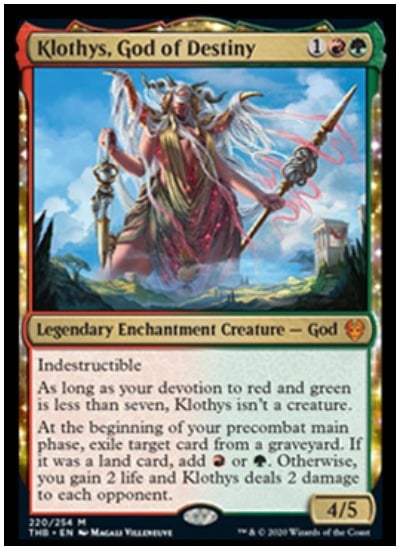 Klothys, God of Destiny THB MTG