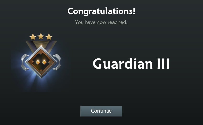 The Guardian rank medal in Dota 2.