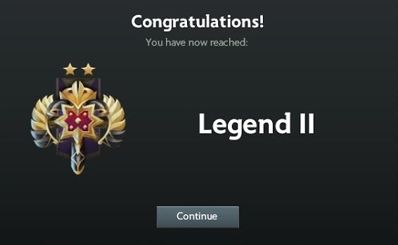 The Legend rank medal in Dota 2.