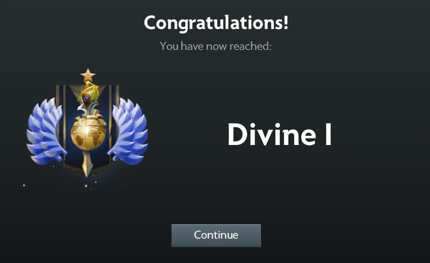 The Divine rank medal in Dota 2.