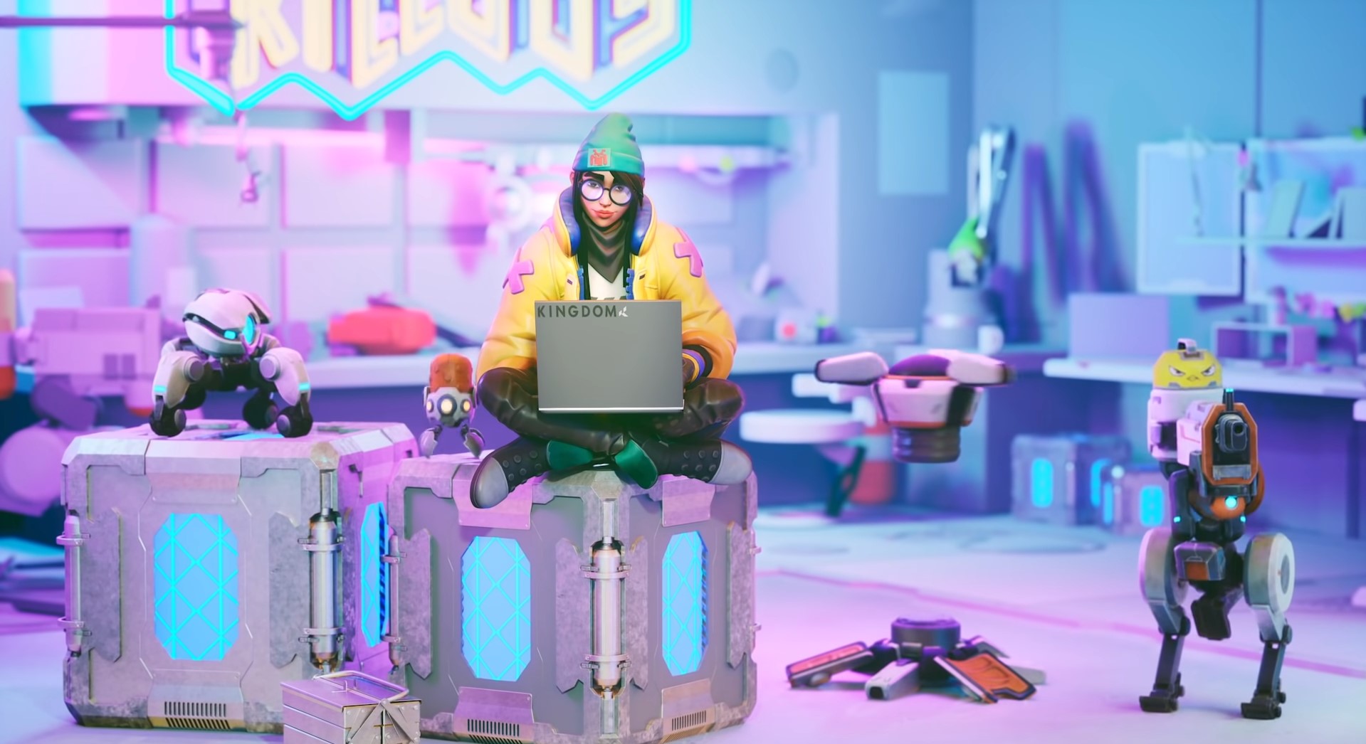 Killjoy with her bots.