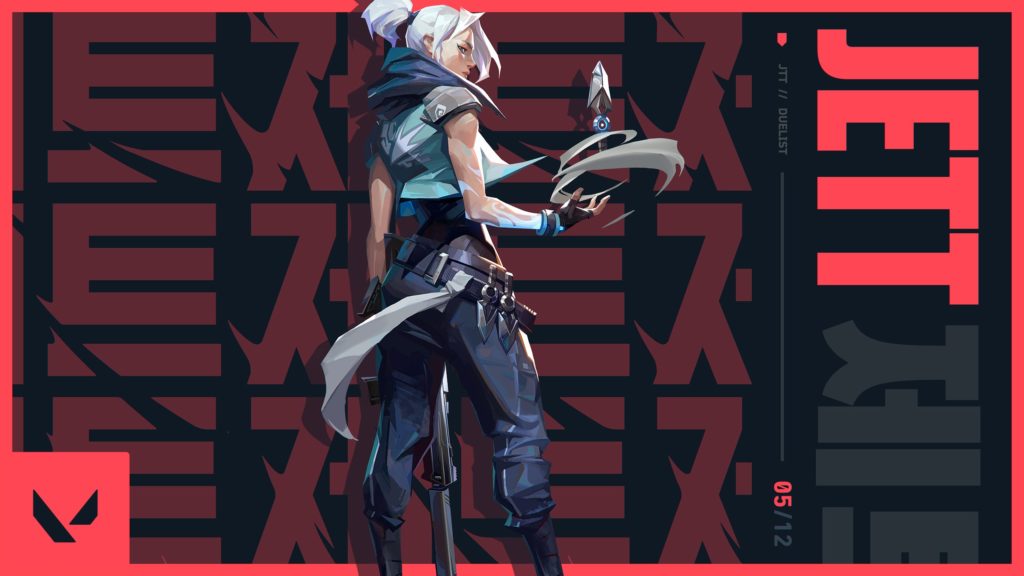 Jett agent in VALORANT.