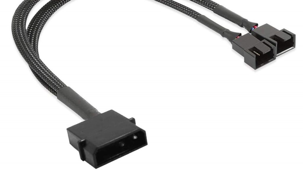 A black molex fan connector