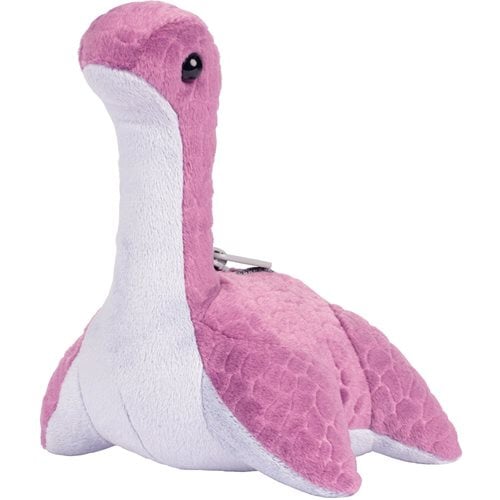 A purple Nessie plush.