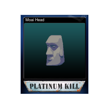 A stone head with sharp facial features from Platinum Kill.