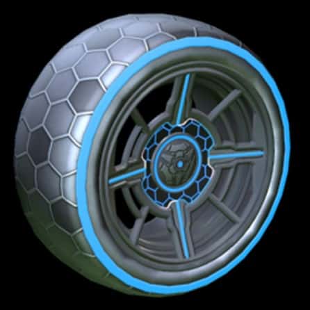 Titanium White Apex Wheels in Rocket League
