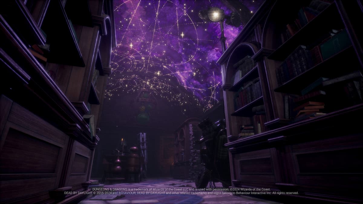 A magic library in the Forgotten Ruins in Dead by Daylight
