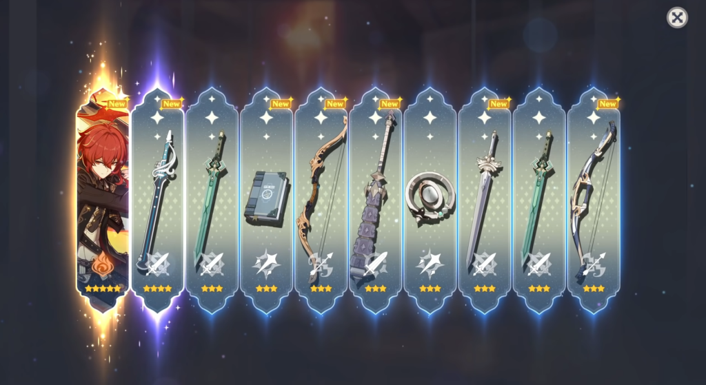 An item reward screen in Genshin Impact.