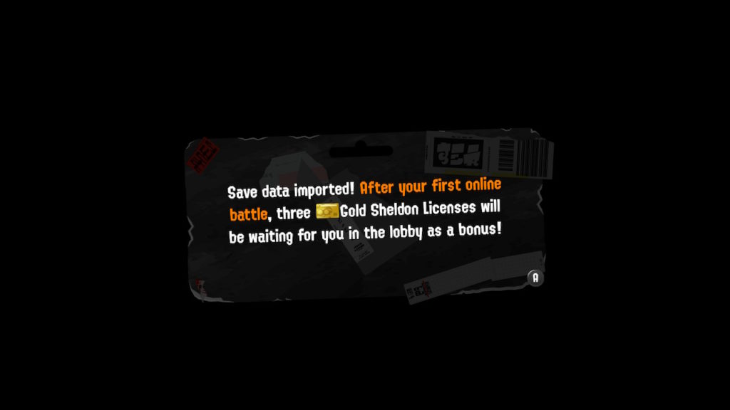 The third Splatoon 3 import screen.