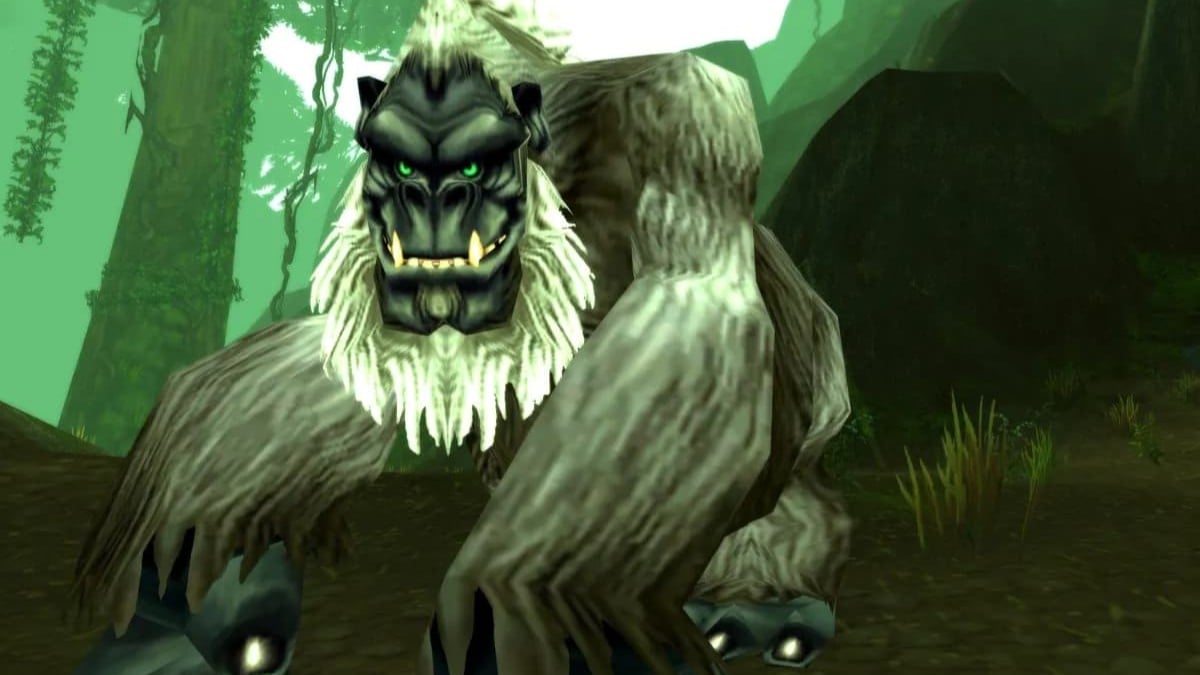 A close up of a gorilla in wow classic
