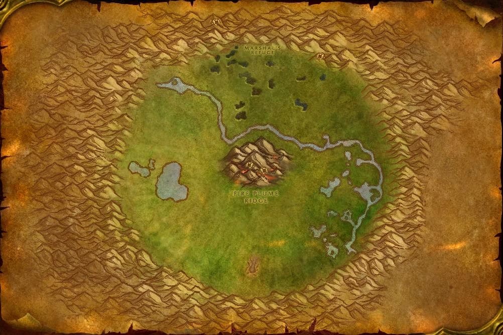 a map of un goro crater in wow classic