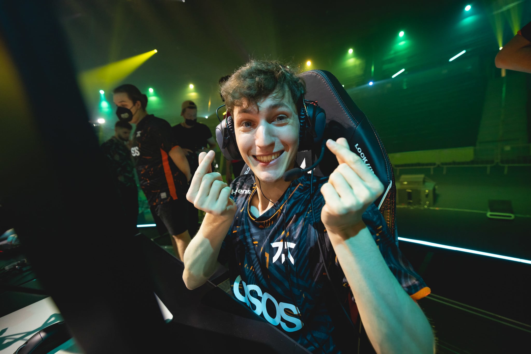 Fnatic VALORANT captain Boaster on stage at VCT LOCK//IN
