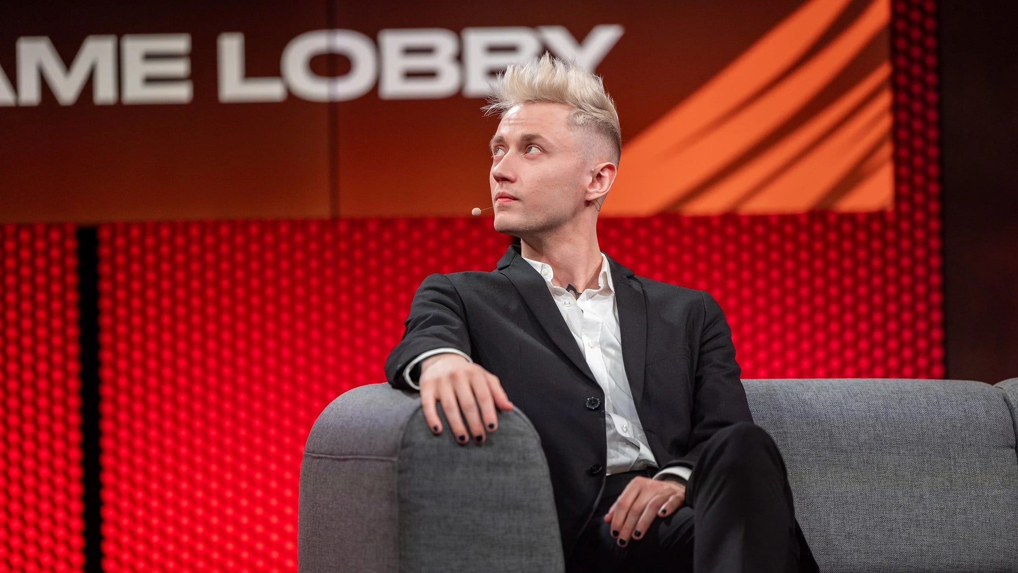 A screenshot of Rekkles from the LEC stage