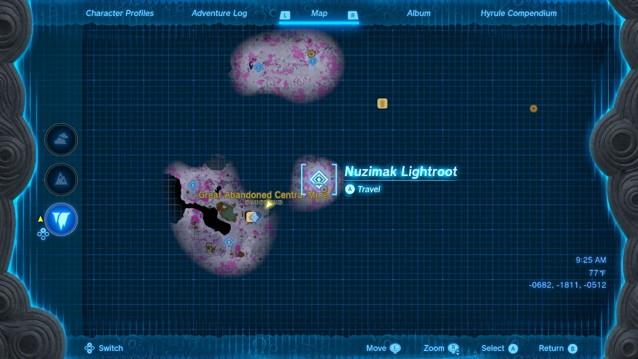 Great Abandoned Central Mine location