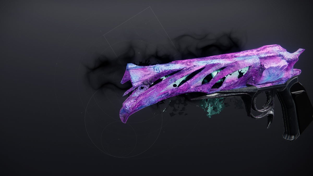 An image of a big purple gun in destiny 2