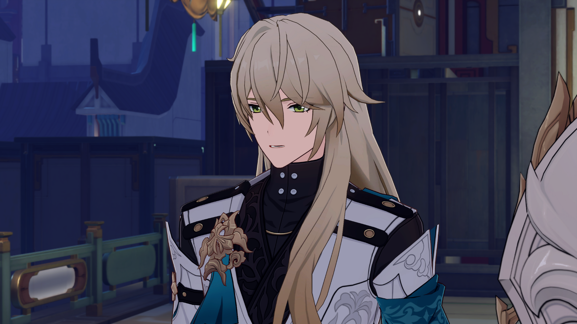 Luocha talking in Honkai: Star Rail.