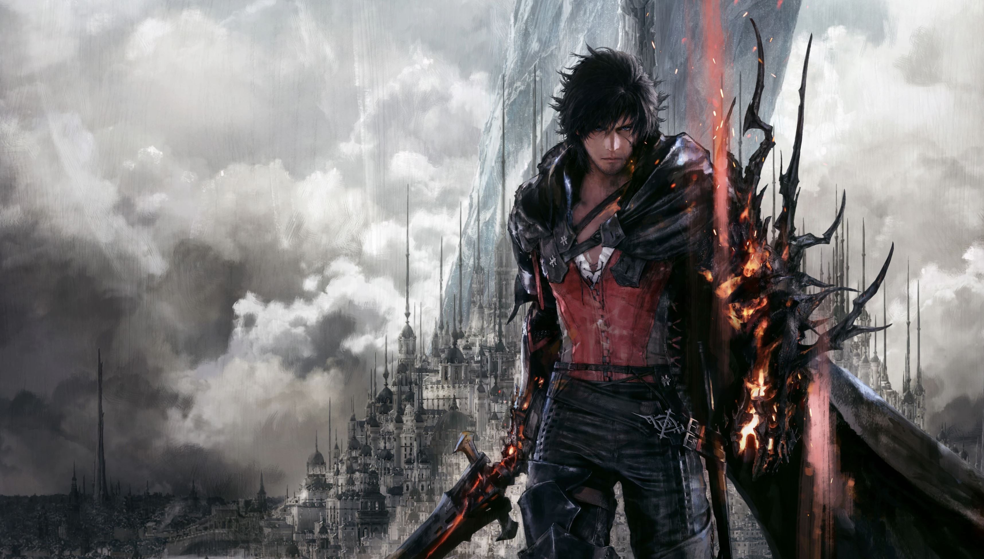 Final Fantasy 16 promotional cover art of Clive