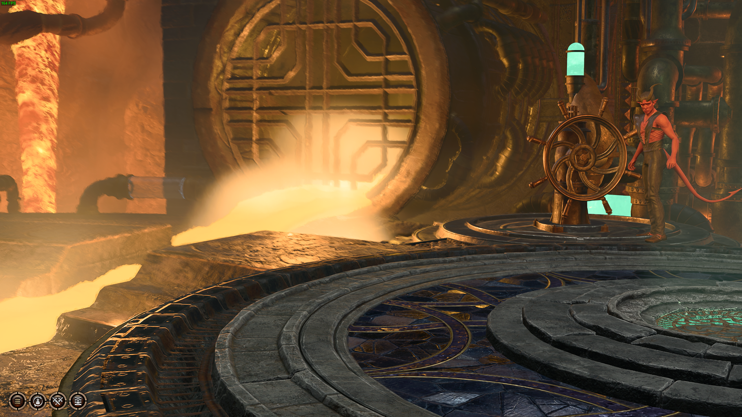 A furnace pouring lava into a forge in Baldur's Gate 3