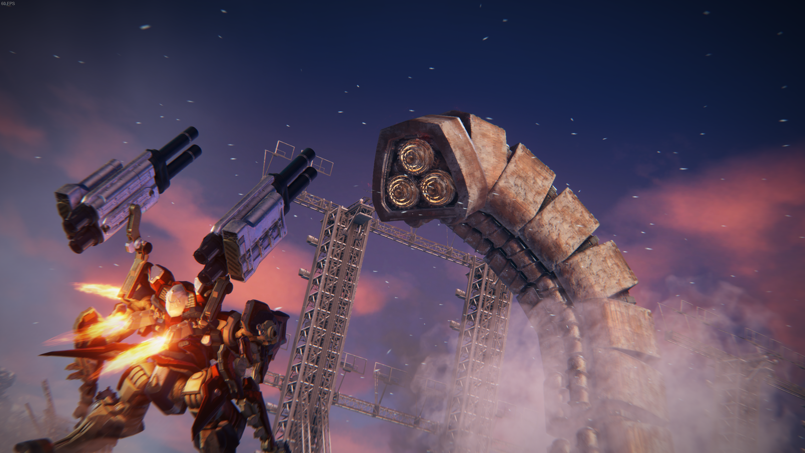 Our Armored Core fighting the Ice Worm