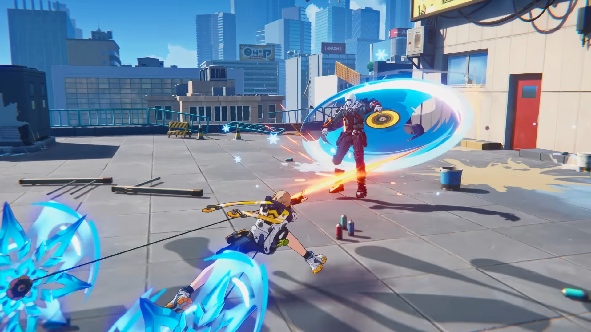 Screenshot showing a combat scene in Project Mugen.