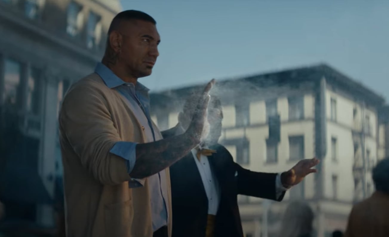Dave Bautista in the MK1 commercial channeling his inner Sub Zero powers.