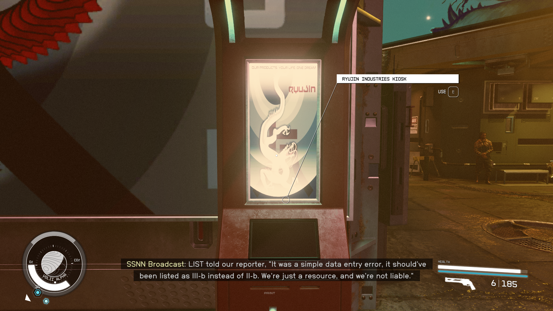 Image of a red Kiosk for Ryujin Industries that leads to an open job application.