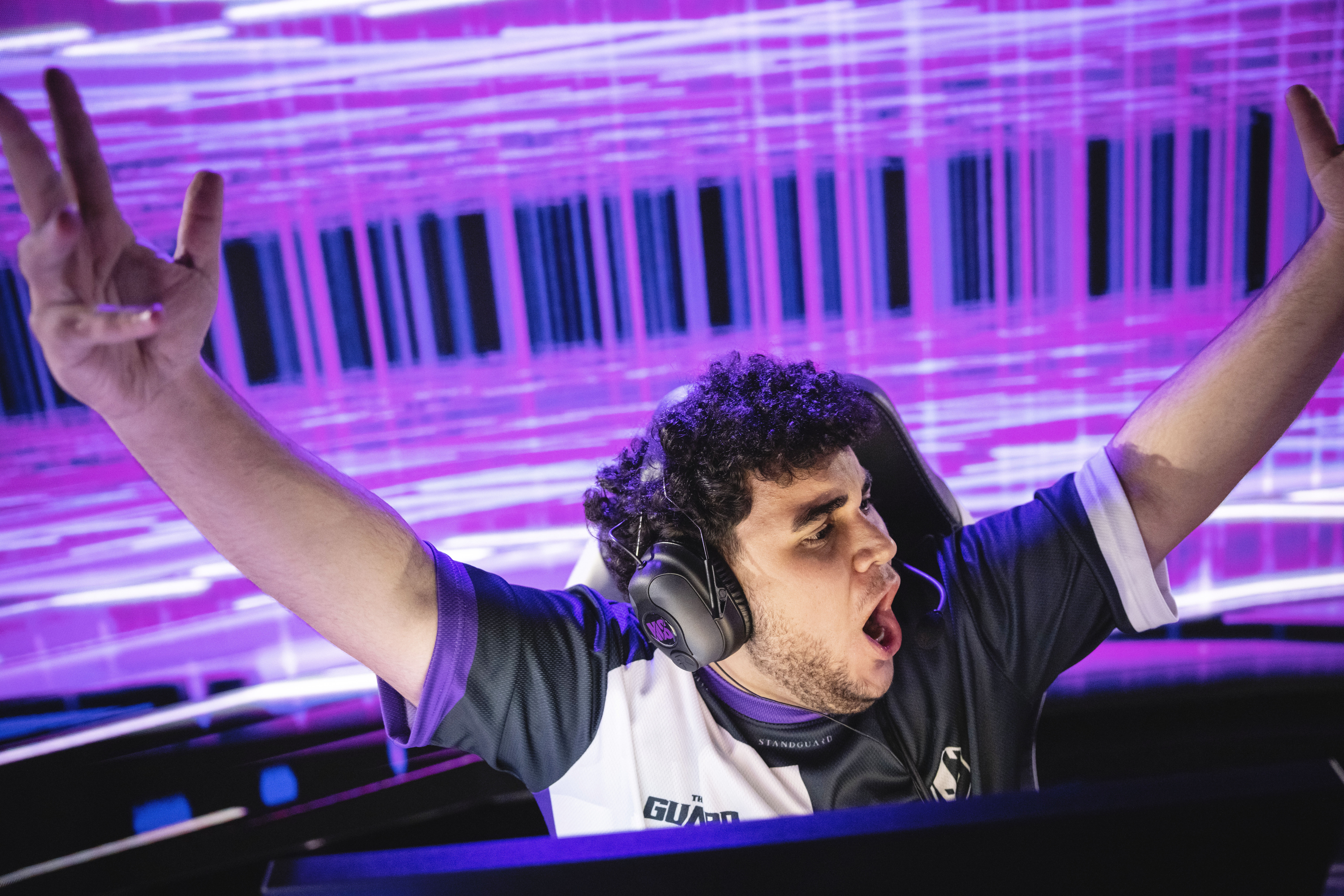 Jacob "valyn" Batio of The Guard competes at the VALORANT Masters Bracket Stage on April 15, 2022 in Reykjavik, Iceland.