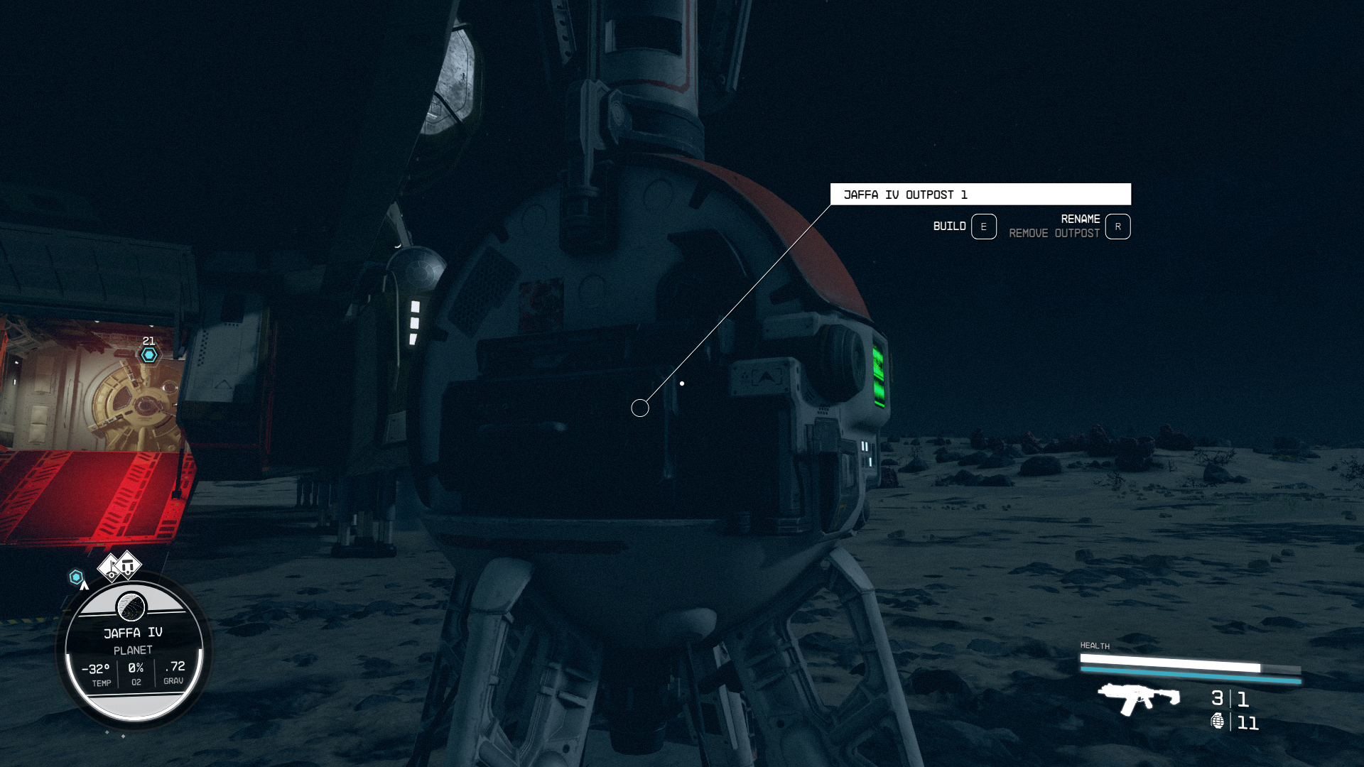 Image of a landing beacon, highlighted on the 'remove' feature.