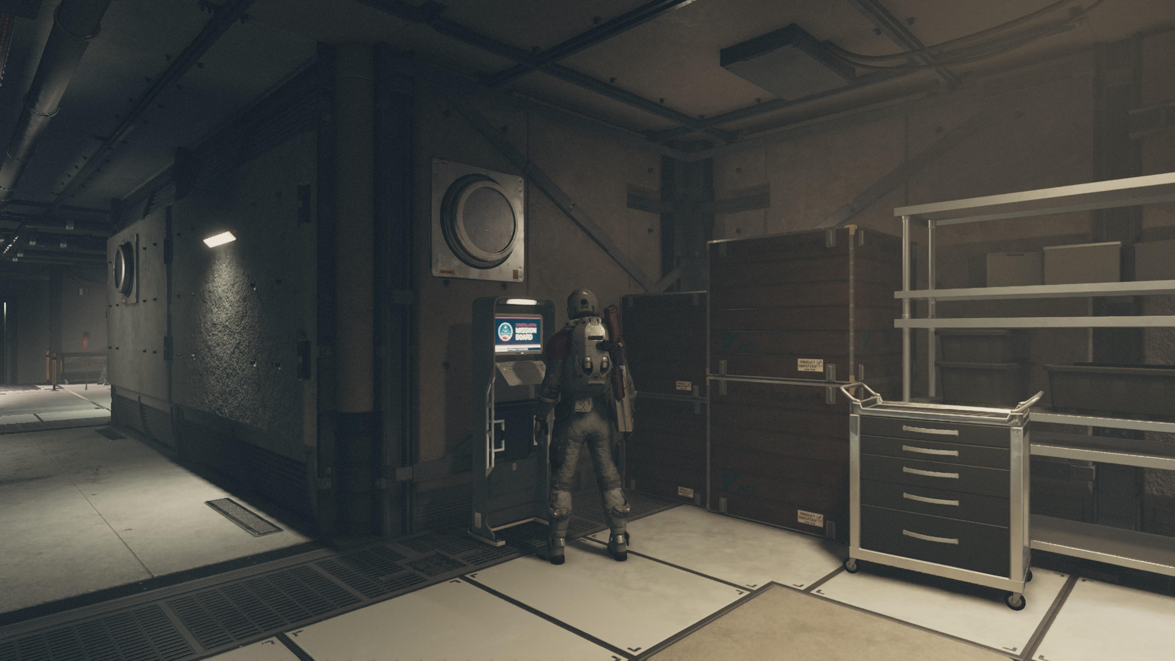 Player standing at The Lodge Mission Board