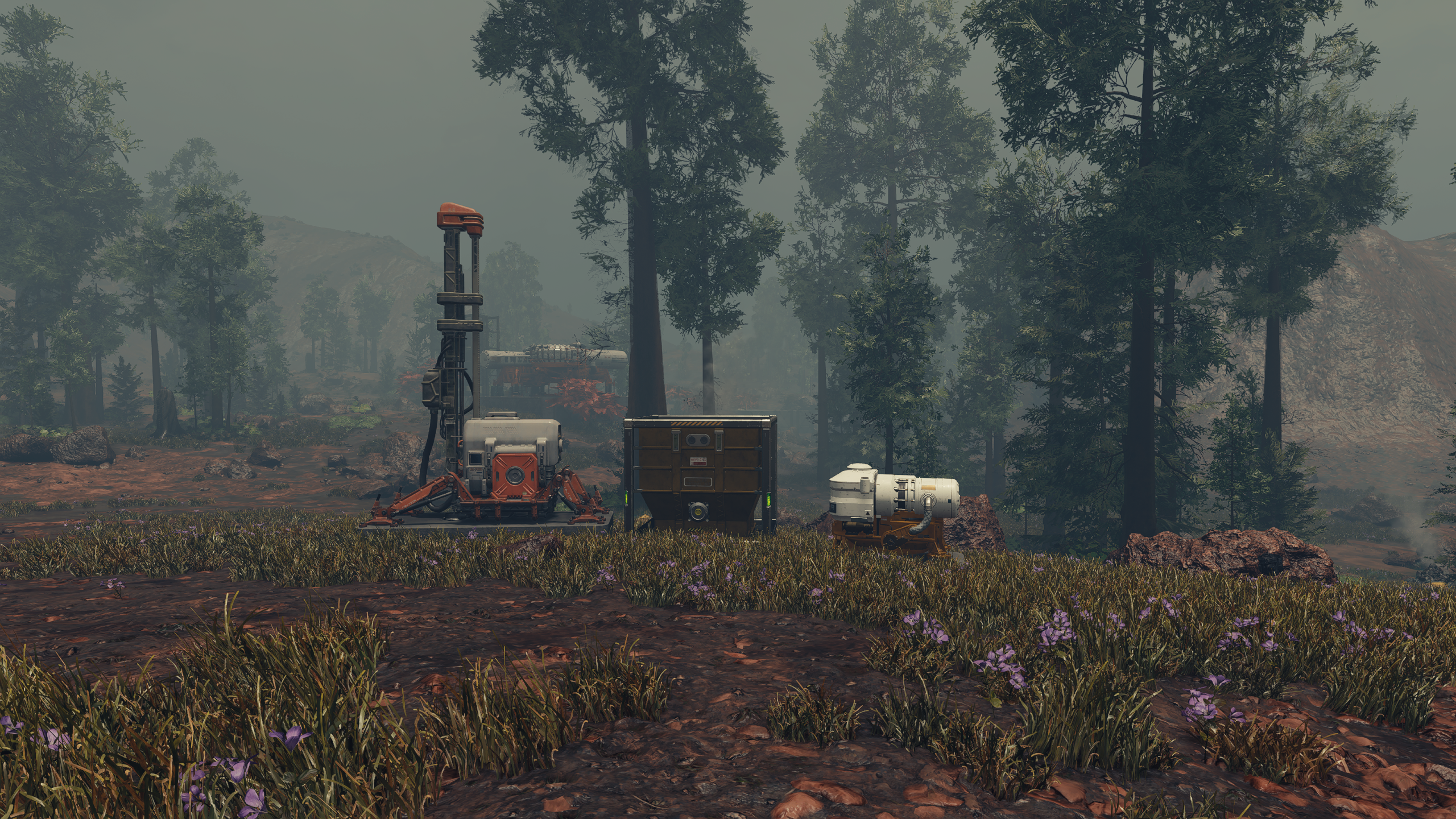 An Outpost with an extractor, generator, and storage container