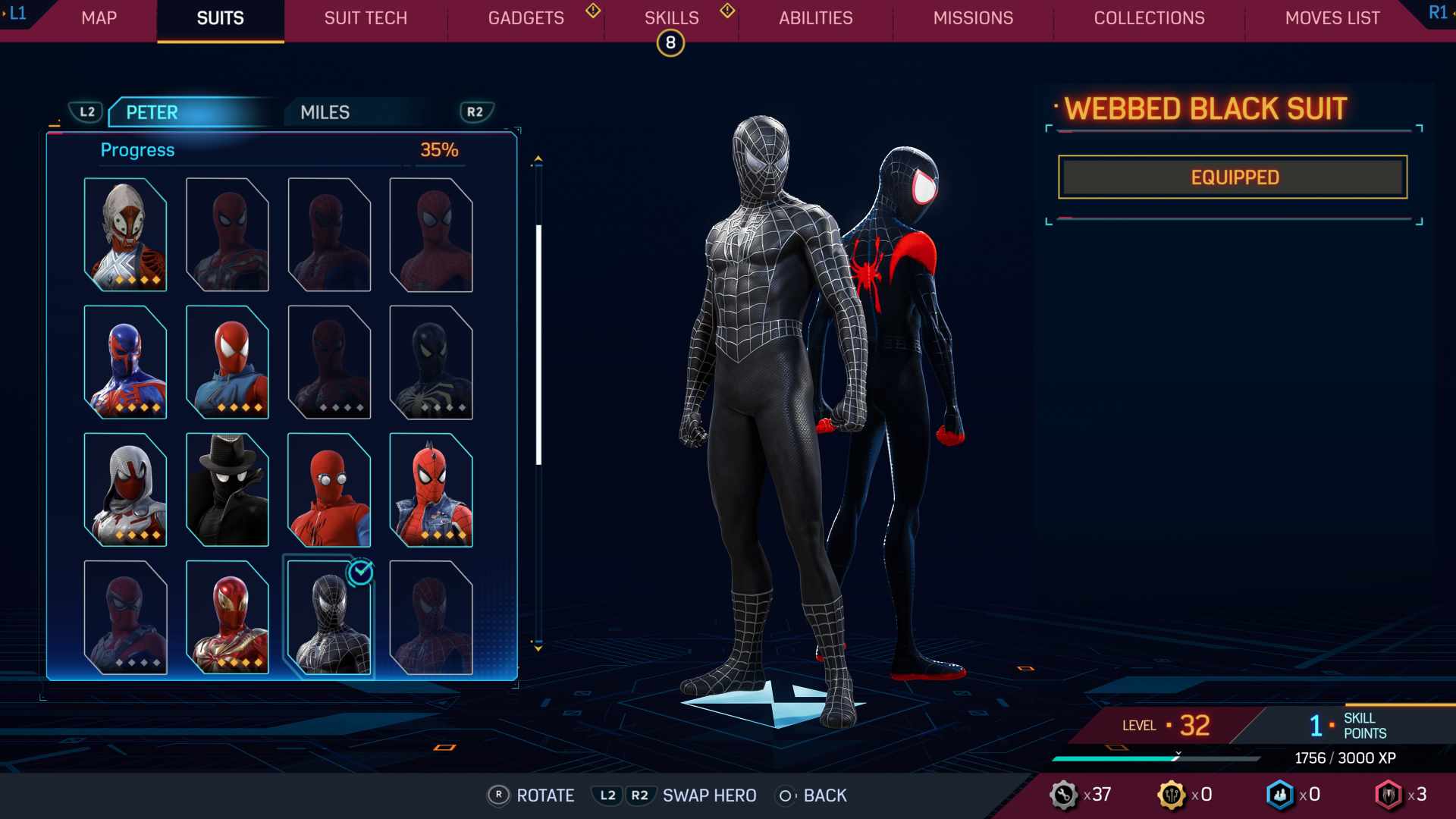 Spider-Man 3 black suit in Spider-man 2