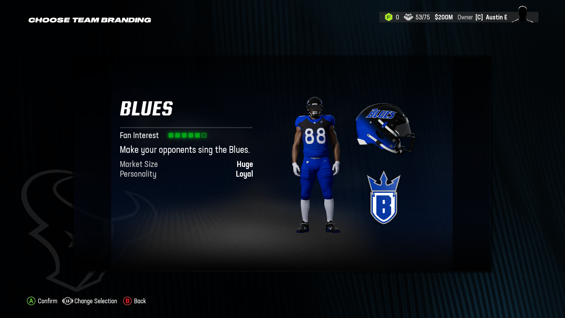 Blues Madden 24 Relocation uniform