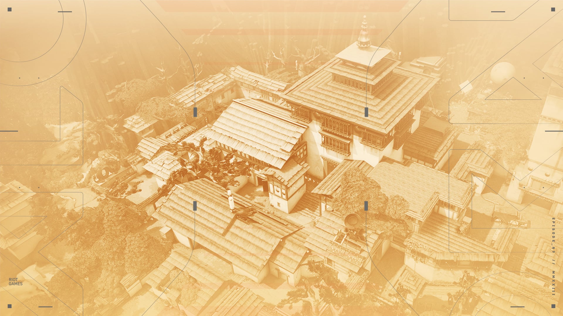 A highlighted picture of VALORANT's Haven map.