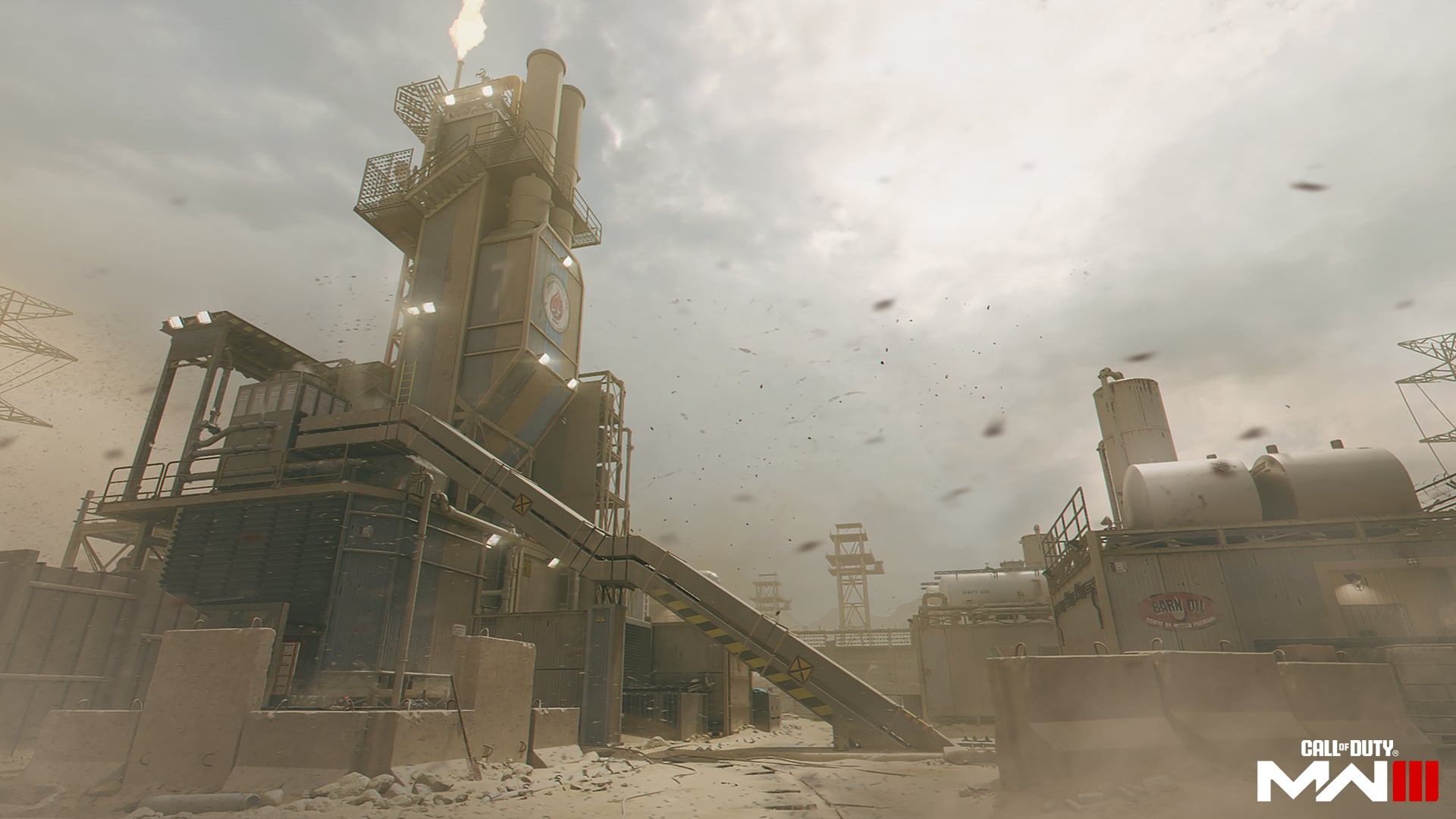 A screenshot of classic map Rust in MW3.
