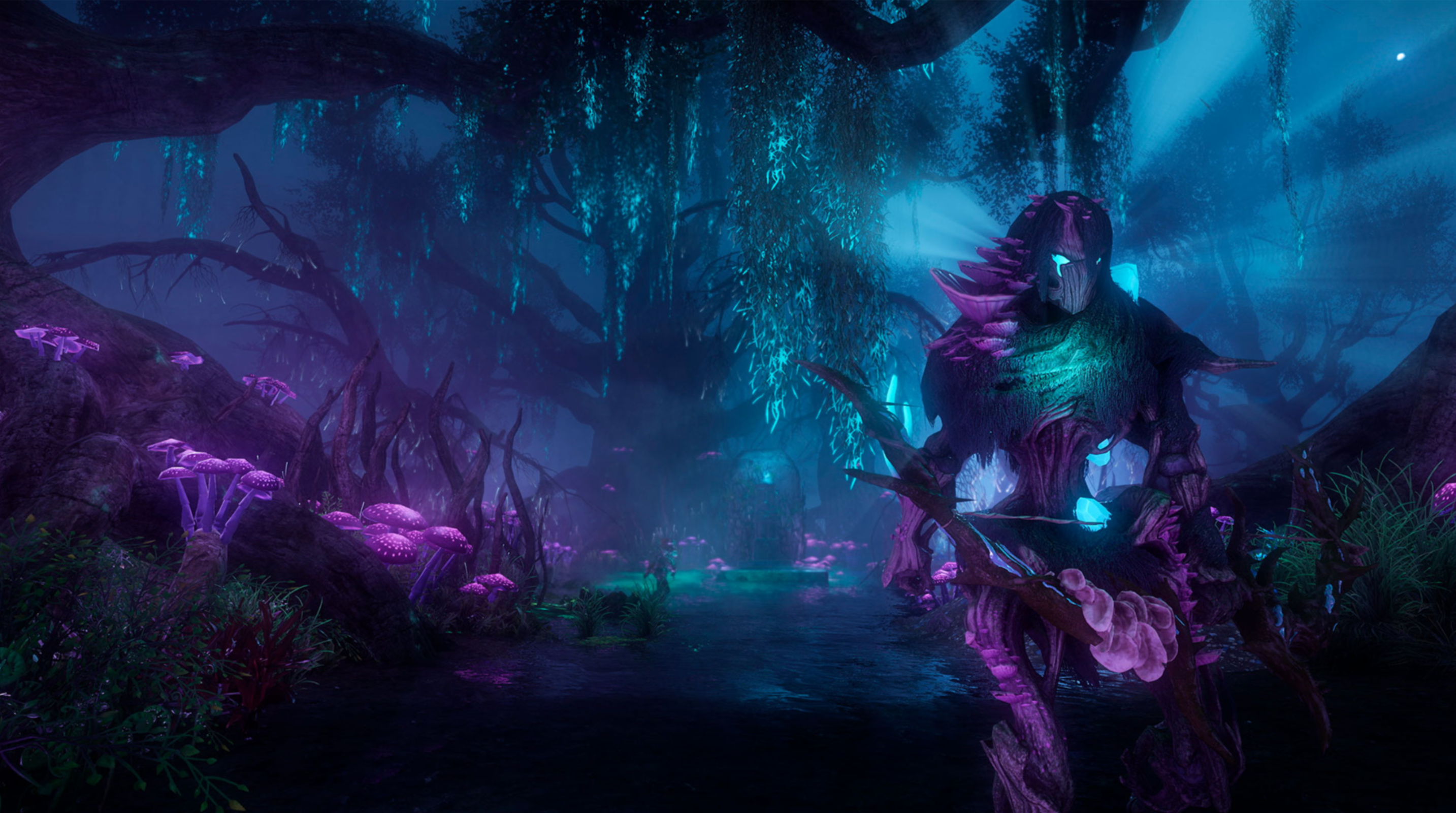 New World purple and blue tree