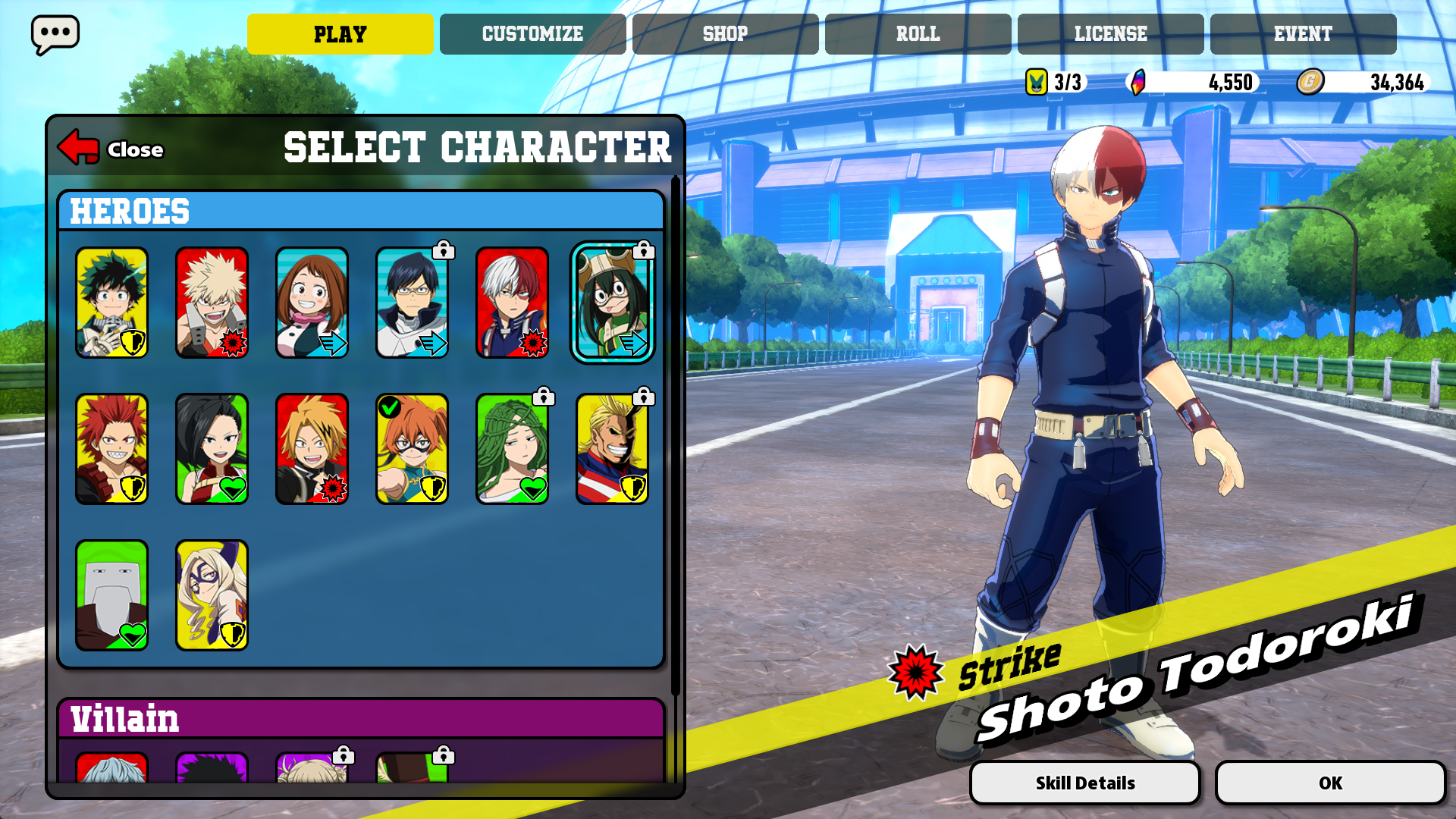 Shoto Todoroki in My Hero Ultra Rumble