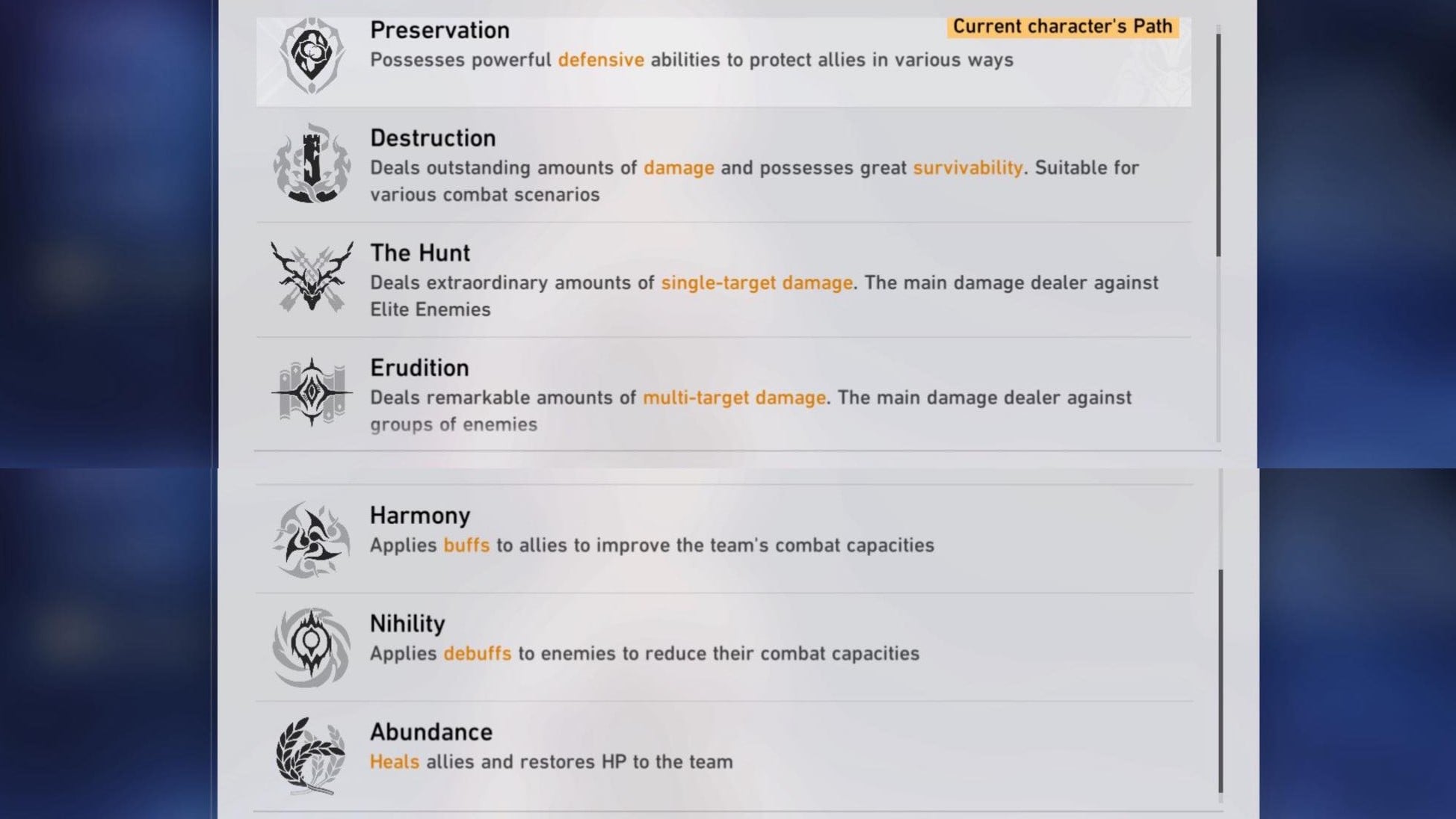 All paths in Honkai: Star Rail explained.