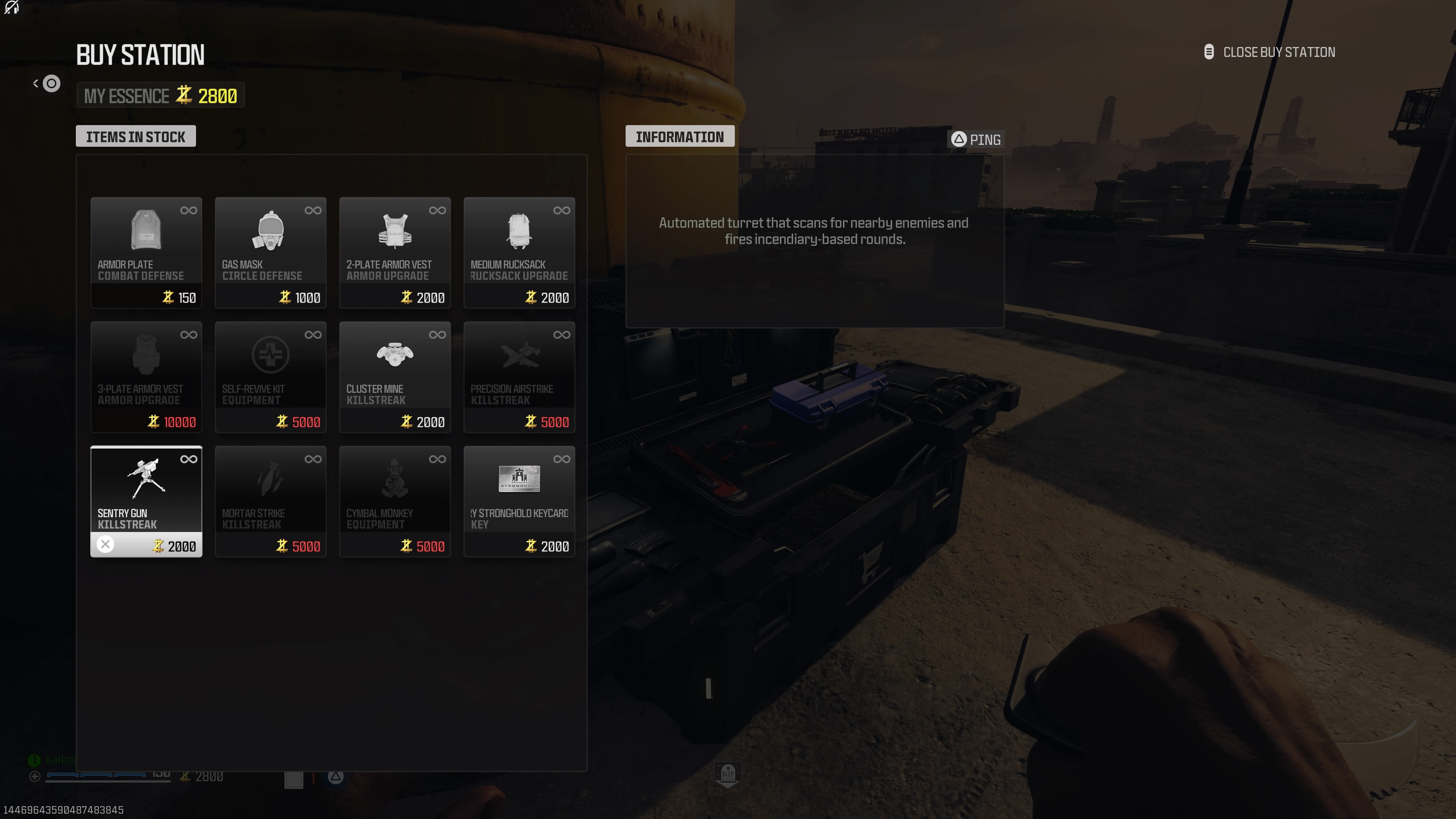 MWZ: Medium threat buy station with Sentry Gun