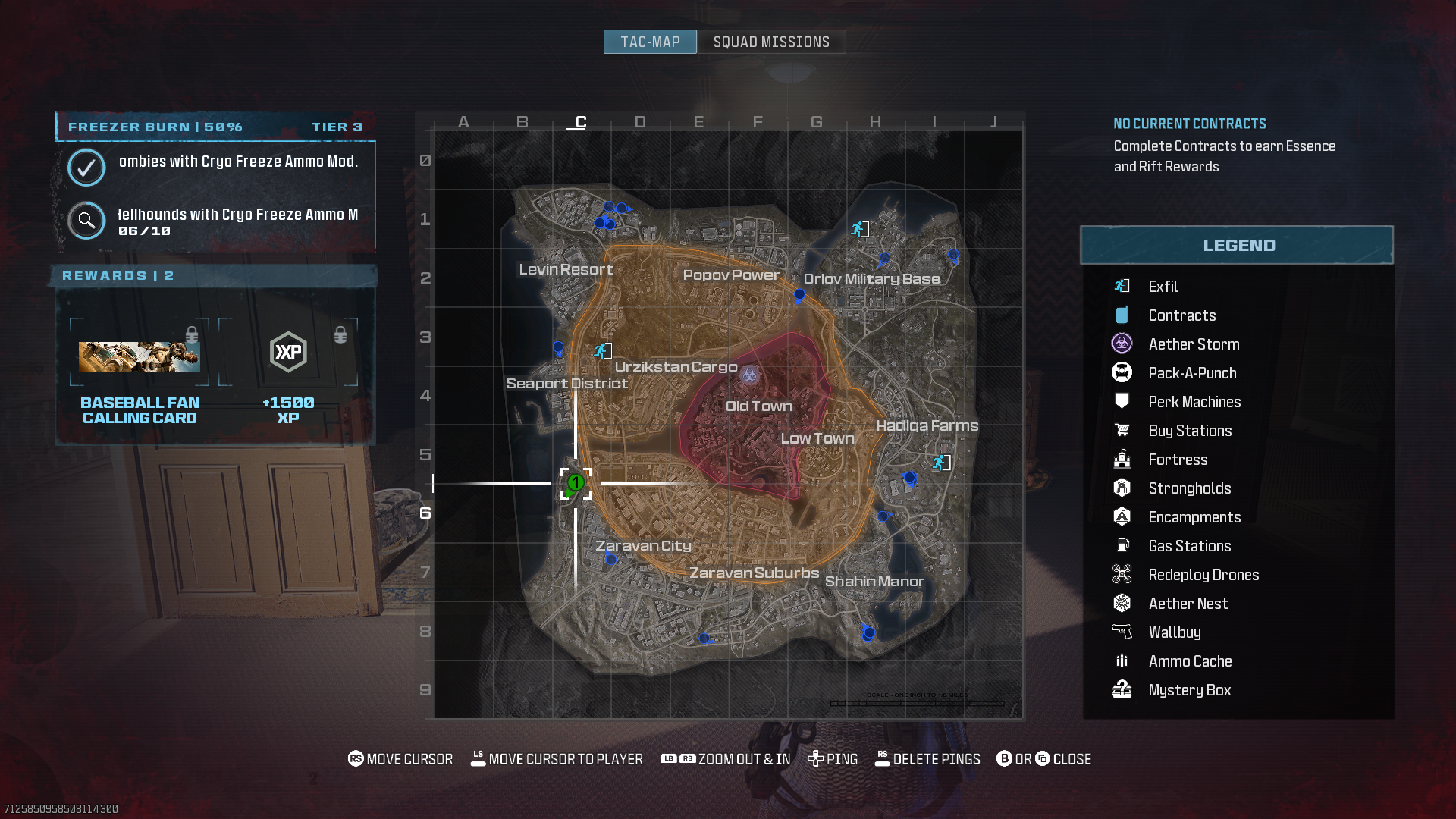 A screenshot of a map showing where The Rook is in MW3.