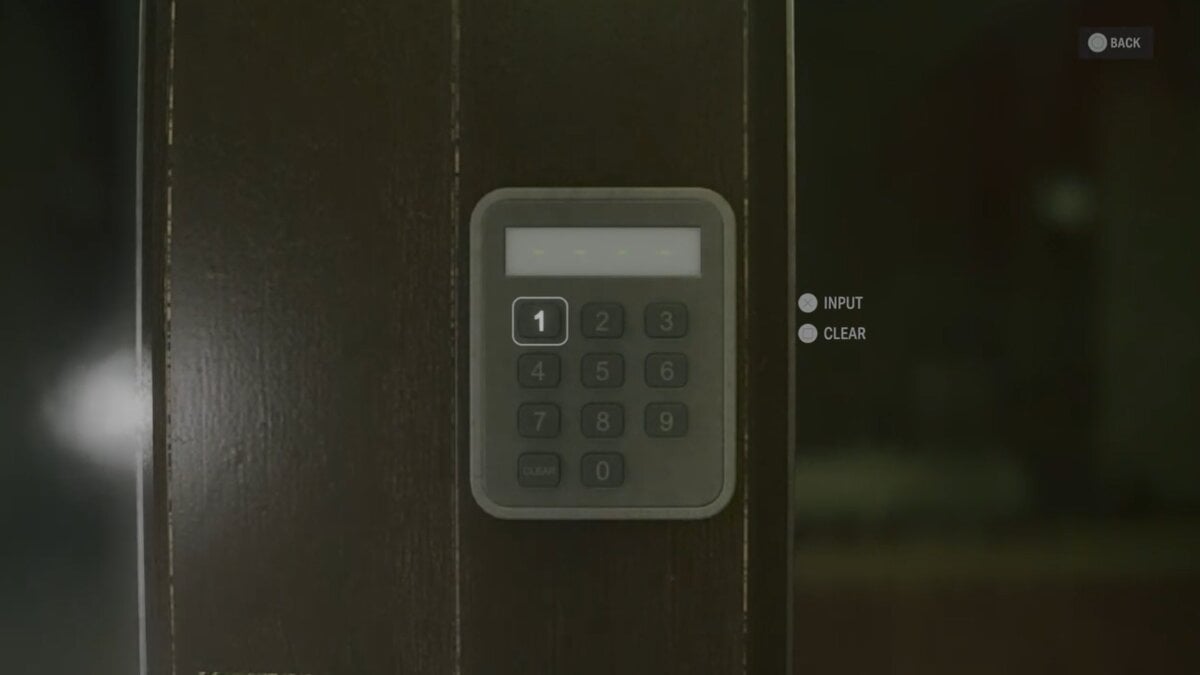 Oceanview Hotel door keypad in Alan Wake 2