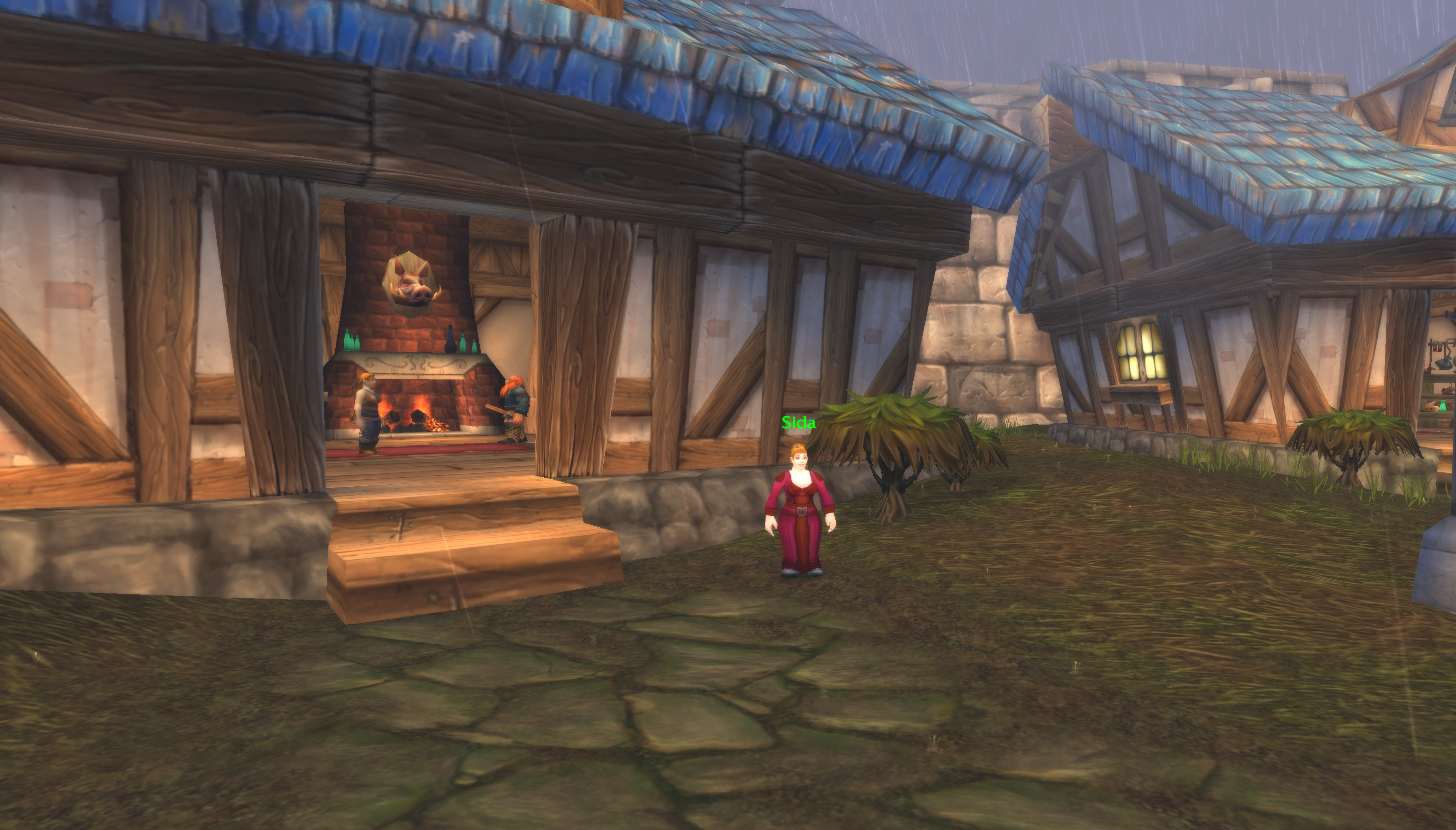 Dwarf woman NPC Sida standing in Menethil Harbor in WoW Classic Hardcore