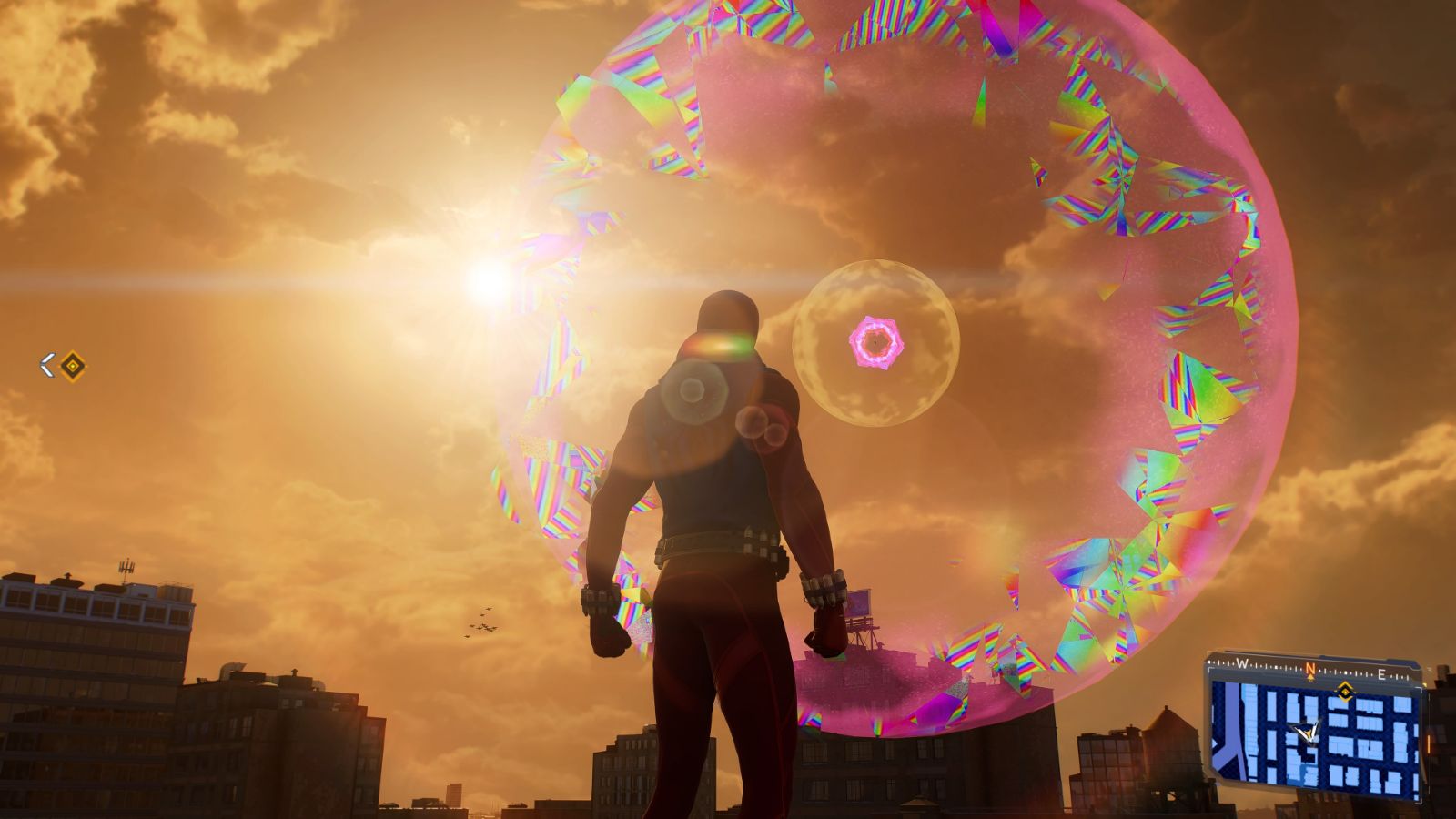 Spider-Man and a floating Spider-Bot