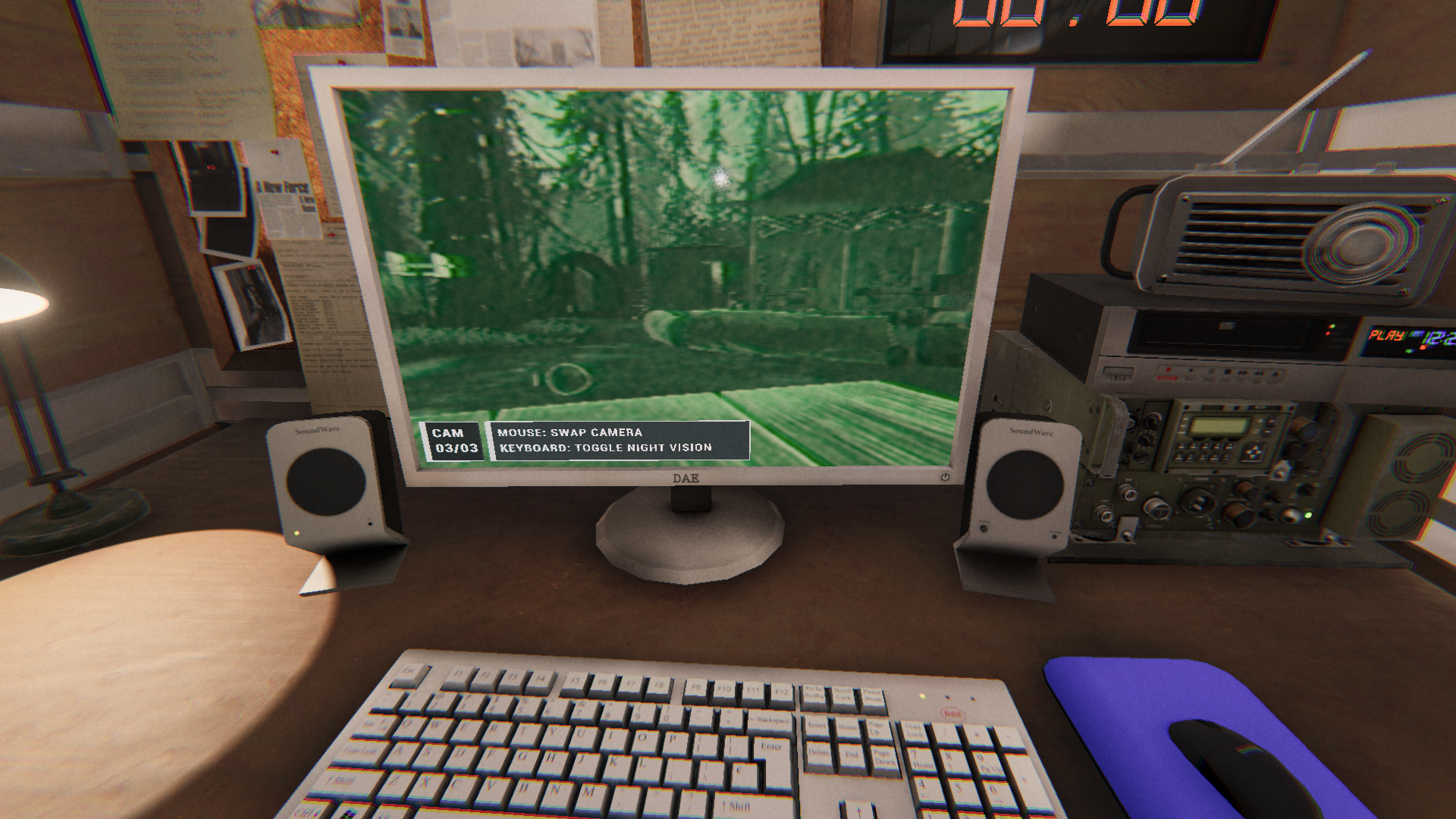 A Video Camera recording the map