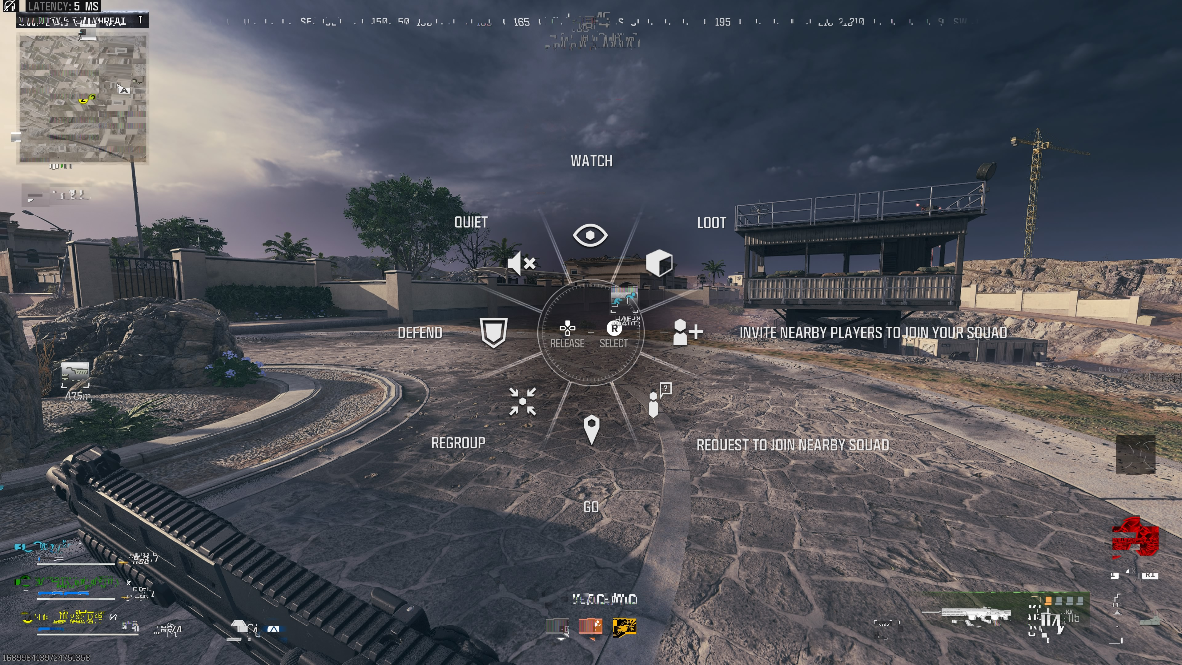 A screenshot of the in-game menu in MW3 Zombies that allows you to join other squads.