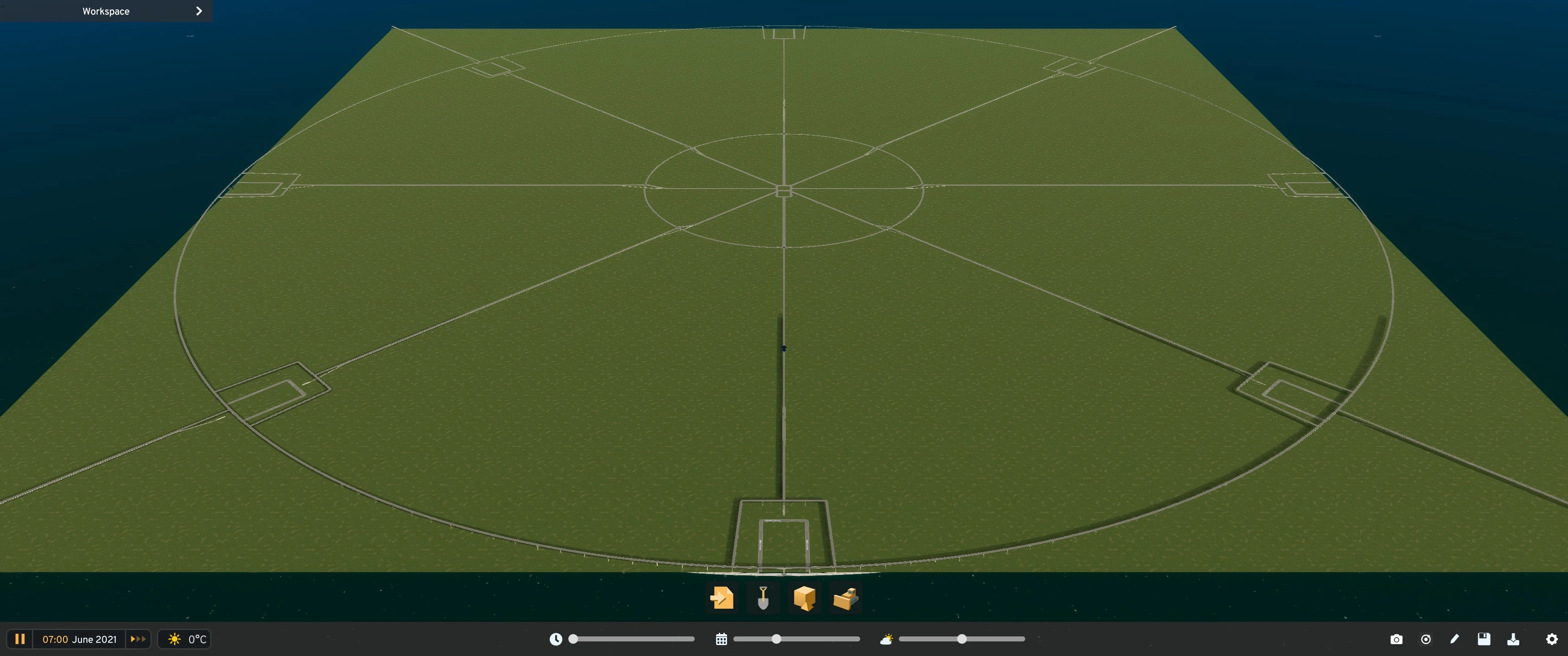 Aerial view of the Midgar Map mod for Cities Skylines 2.