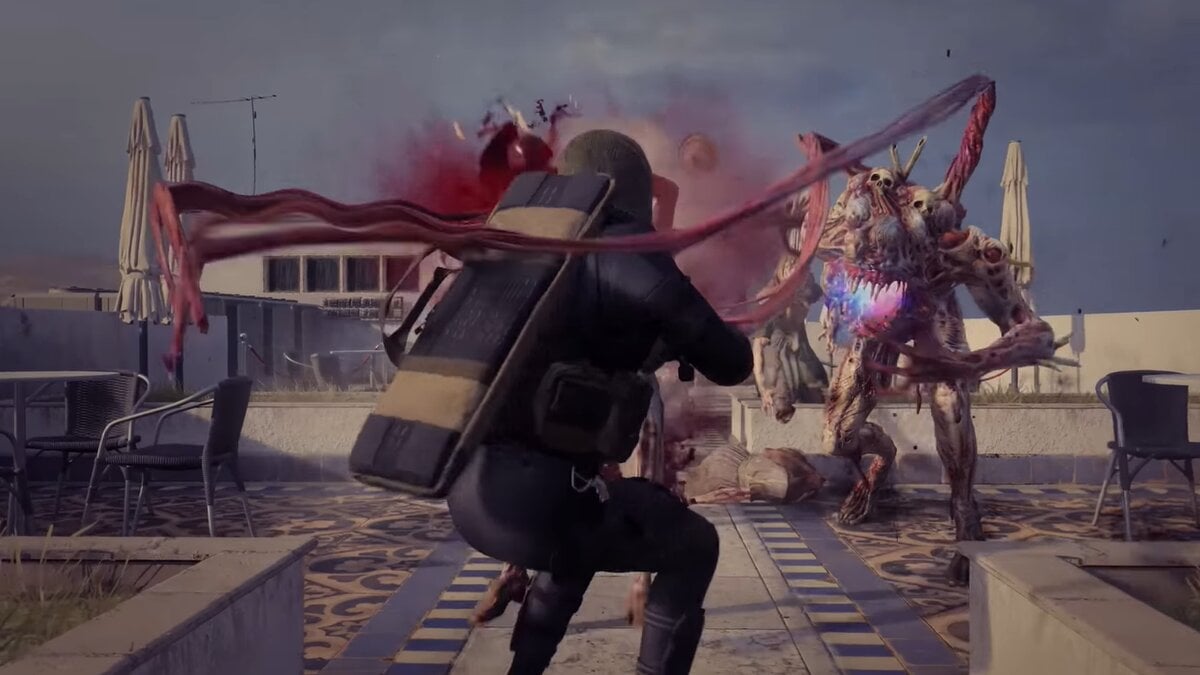 Operator being grabbed by Mimic in MW3 Zombies trailer