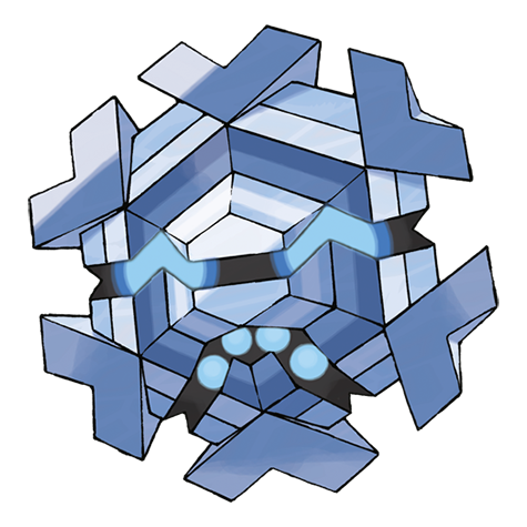 The official art of Cryogonal, the Crystallizing Pokémon.